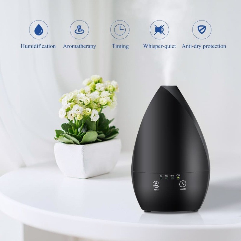Home Portable Air Ultrasonic Humidifier Essential Oil Diffuser With Night Light For Bedroom