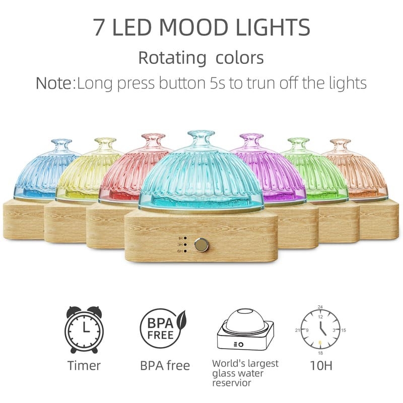 200 ML Aroma Diffusers With Colorful Led Lamp▕ DN-839