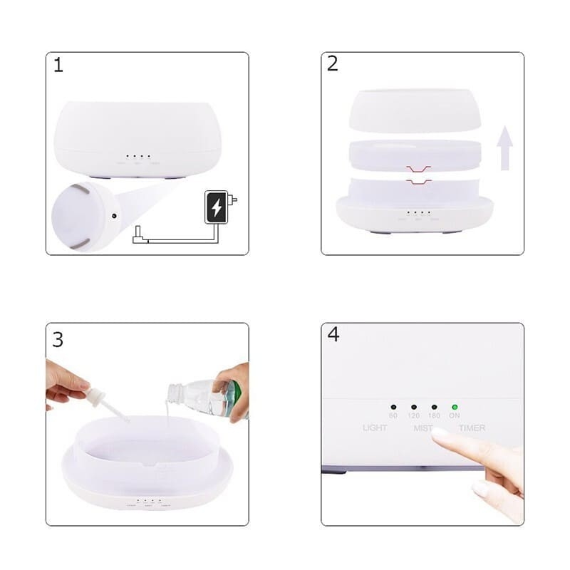 Portable Aromat Difusor 500Ml Ultrasonic Aromatherapy Essential Oil Diffuser With Remote Control