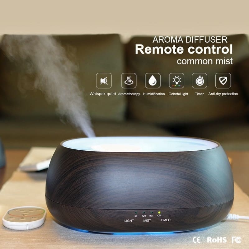 Portable Aromat Difusor 500Ml Ultrasonic Aromatherapy Essential Oil Diffuser With Remote Control