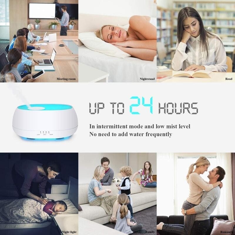 Portable Aromat Difusor 500Ml Ultrasonic Aromatherapy Essential Oil Diffuser With Remote Control