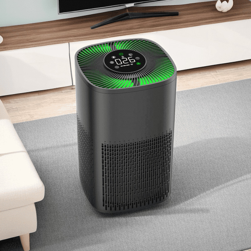 Smart Air Purifier with PM2.5 Display and LED Tricolor Light