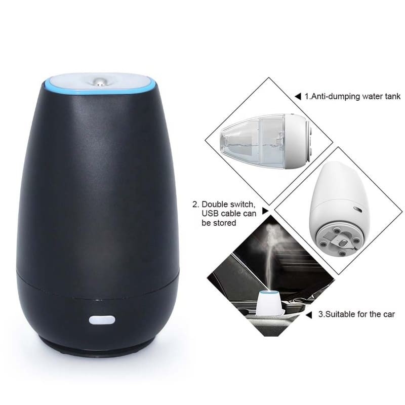 Car Diffuser Humidifier Aromatherapy Essential Oil Diffuser USB Cool Mist Mini Portable Diffuser
